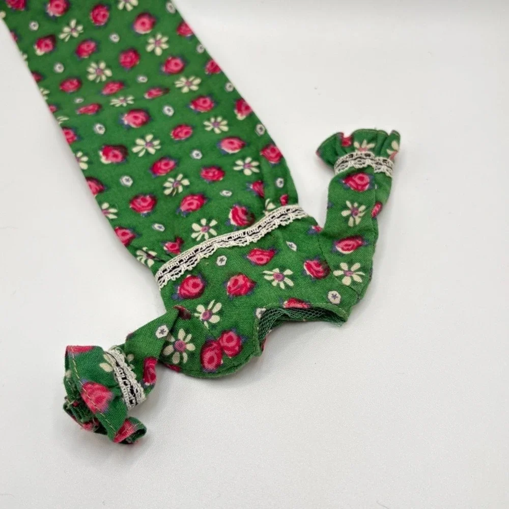 Vintage Francie Go Granny Go Dress 1267 1966 Barbie Mattel Green Floral Maxi